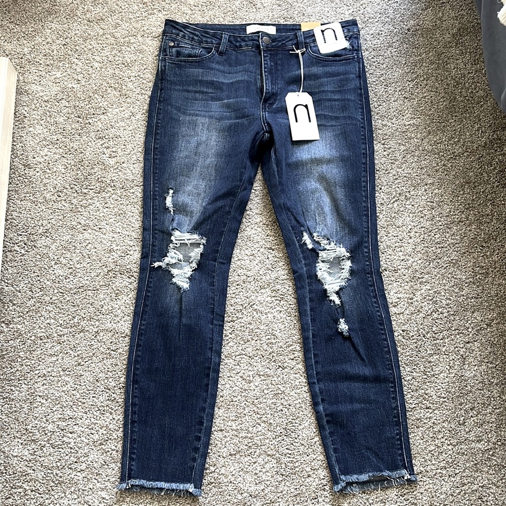 Nana Macs Mid Rise Distressed Denim Jeans